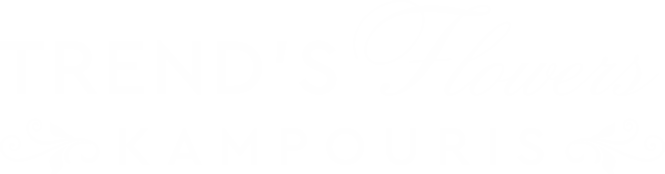 Trends Flowers by Kampouris Logo White Version